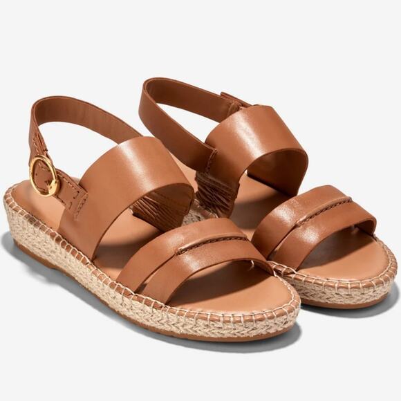 COLE HAAN Women's  Size  8.5 Cloudfeel Tilden Ankle Pecan Brown Strap Sandals - Picture 1 of 16